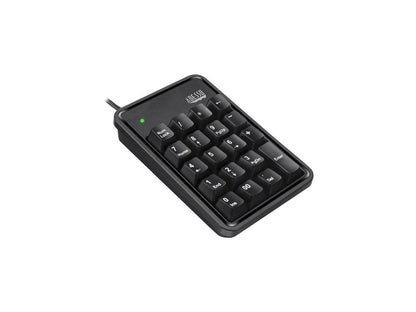 Adesso 19-Key Usb Numeric Keypad ,Built-In 3-Port Usb Hubs , Durable Mechnical