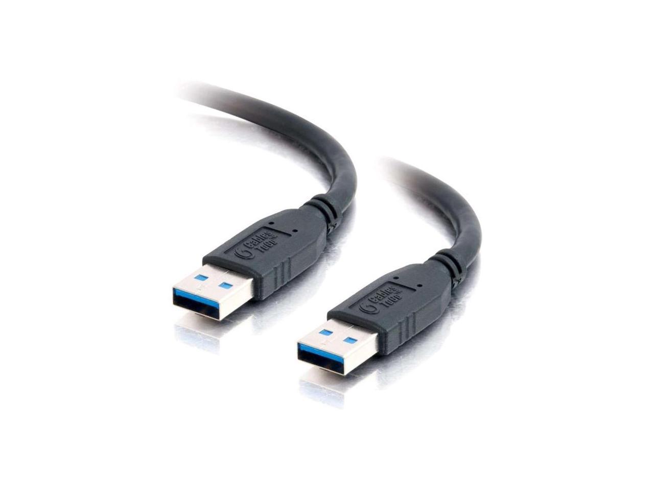 C2G 54171 USB Cable - USB 3.0 A to A Cable M/M, Black (6.6 Feet, 2 Meters)