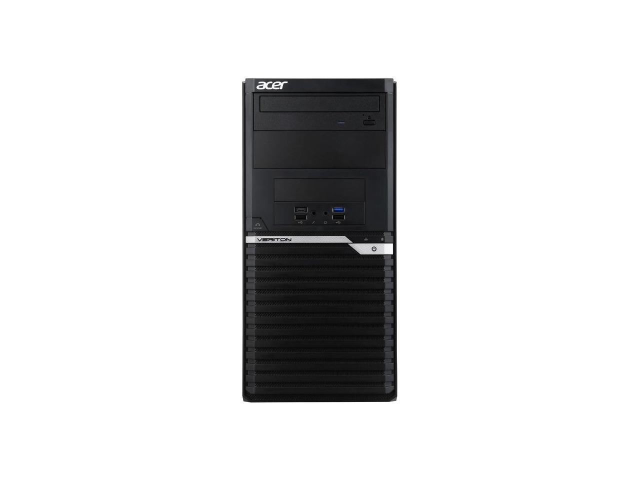 Acer Veriton M4660G VM4660G-I7870S1 Desktop Computer - Core i7 i7-8700 - 8 GB RAM - 256 GB SSD - Black - Windows 10 Pro 64-bit - Intel UHD Graphics 630 - Gigabit Ethernet