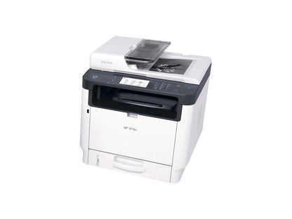 Ricoh SP 3710SF Laser Multifunction Printer - Monochrome - Plain Paper Print - Desktop - Copier/Fax/Printer/Scanner - 34 ppm Mono Print - 1200 x 1200 dpi Print - Automatic Duplex Print - 1 x Duplex Au