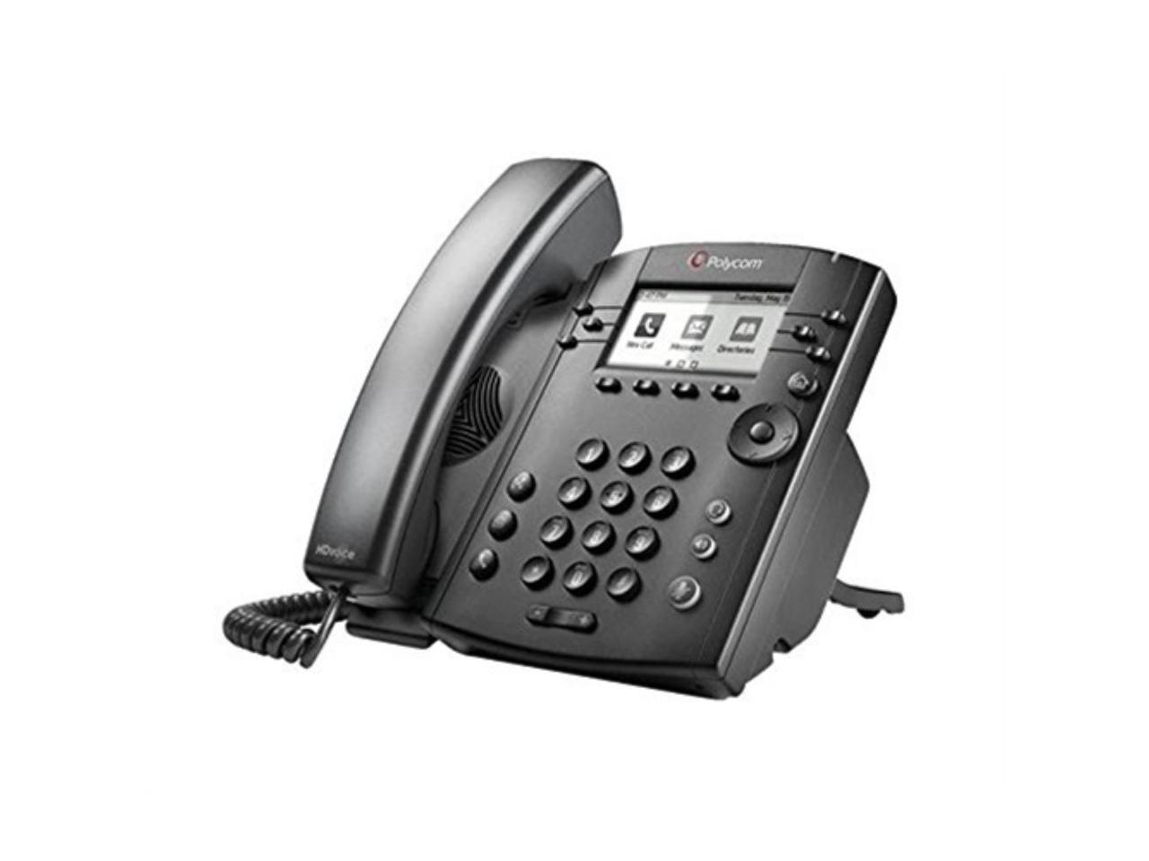 Polycom VVX 301 (2200-48350-019) Skype for Business Media Phones, PoE