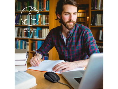 Logitech B110 Silent Wired Mouse - Black