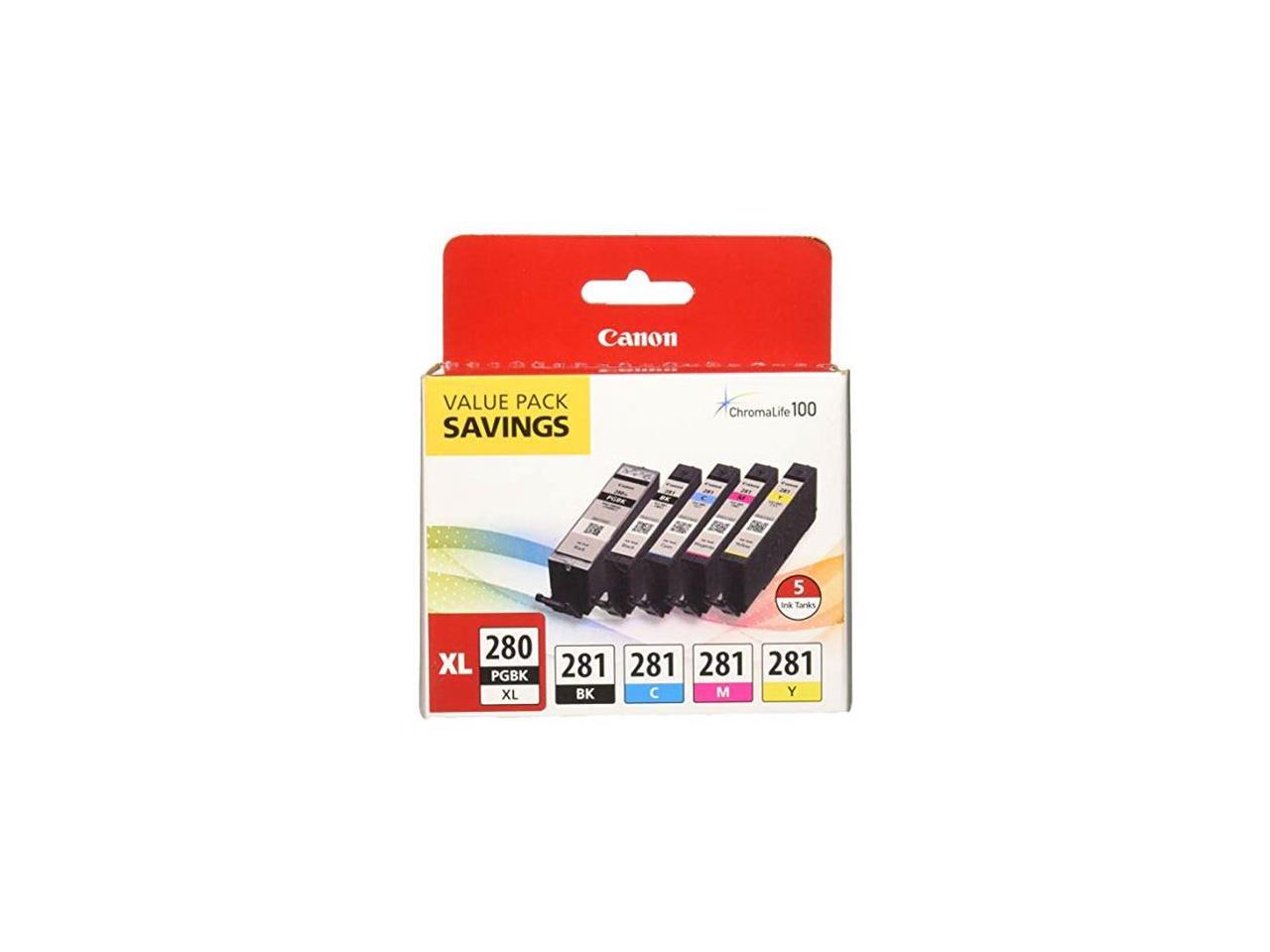 Canon PGI-280 XL/CLI-281 - Combo Pack - Pigmented Black/Black/Cyan/Magenta/Yellow