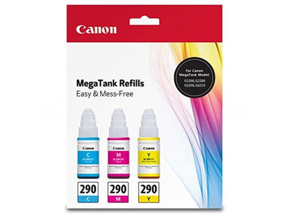 Canon GI-290 Cyan/Magenta/Yellow Ink Bottle Value Pack #1596C005