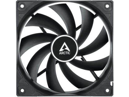 ARCTIC F12 PWM - 120 mm PWM Case Fan, PWM-Signal regulates Fan Speed, Very Quiet Motor, Computer, Fan Speed: 230-1350 RPM - Black