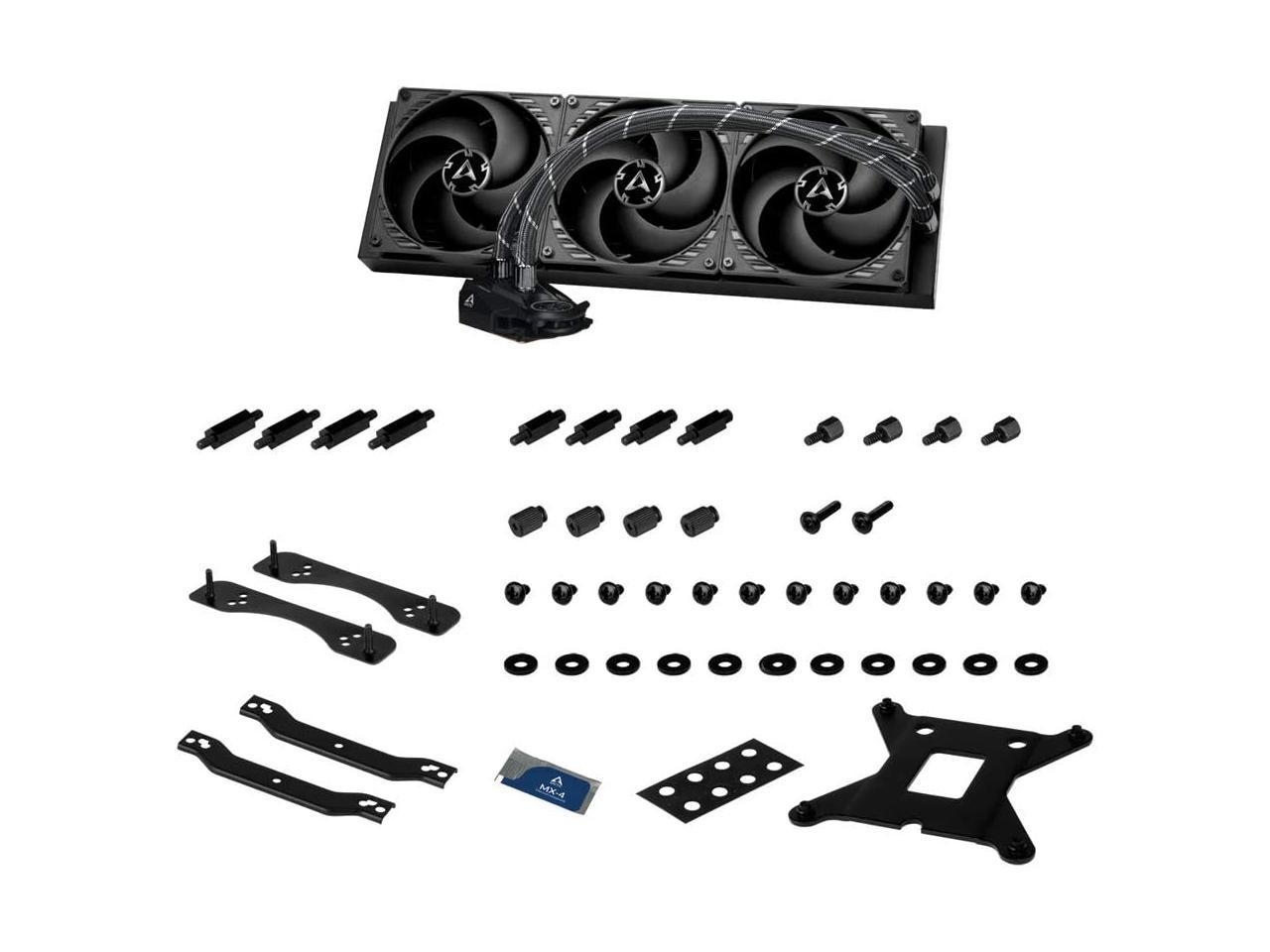 ARCTIC Liquid Freezer II 420 - Multi Compatible All-in-One CPU AIO Water Cooler, Compatible with Intel & AMD, Efficient PWM Controlled Pump, Fan Speed: 200-1700 RPM (Controlled via PWM) - Black