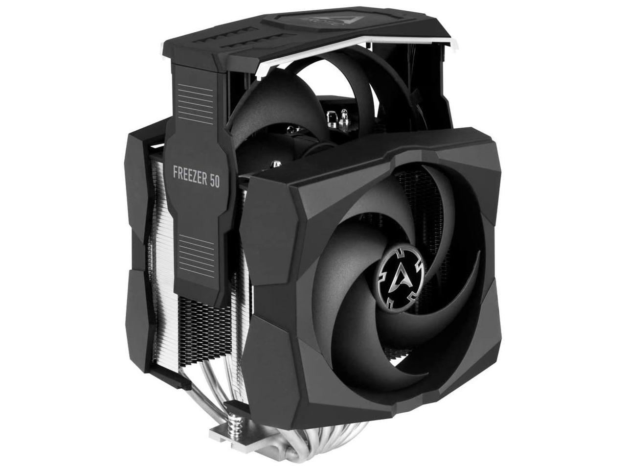 ARCTIC Freezer 50 - Multi Compatible Dual Tower CPU Cooler with A-RGB CPU Cooler for AMD and Intel, Two Pressure-Optimised Fans, 6 Heatpipes, MX-4 Thermal Paste Included