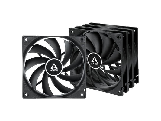 ARCTIC F12 PWM PST (5 Pack) - 120 mm PWM PST Case Fan with PWM Sharing Technology (PST), Quiet Motor, Computer, Fan Speed: 230-1350 RPM - Black