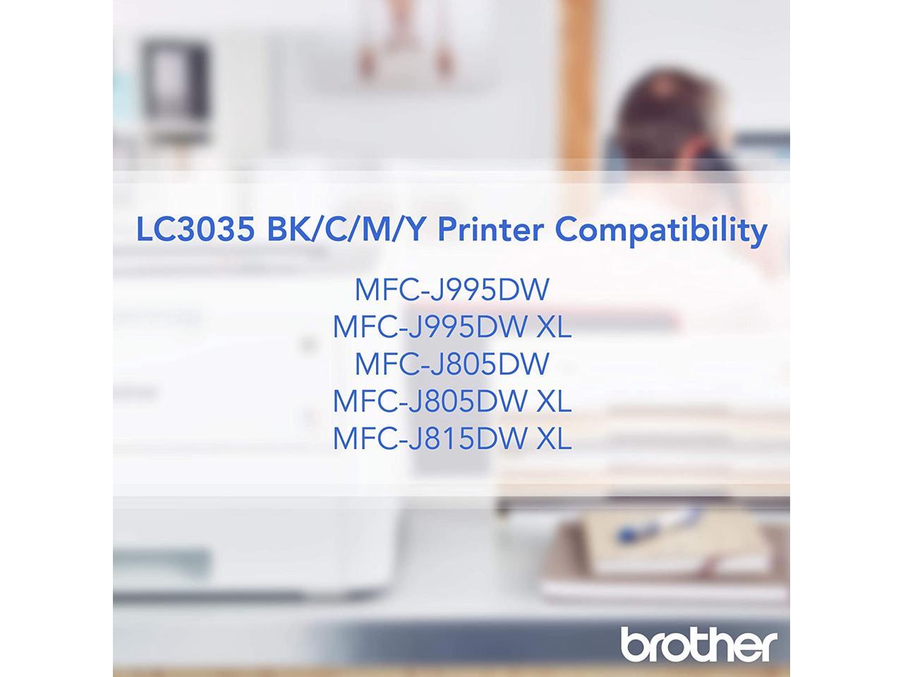 Brother Genuine LC3035C Single Pack Ultra High-yield Cyan INKvestment Tank Ink Cartridge - Inkjet -