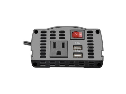 Tripp Lite 150W Compact Car Inverter 12V 120V 2-Port USB Charging 1 Outlet - Input Voltage: 12 V DC