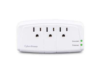 CyberPower CSB300W Essential 3-Outlet Surge Suppressor w/ Wall Tap Plug