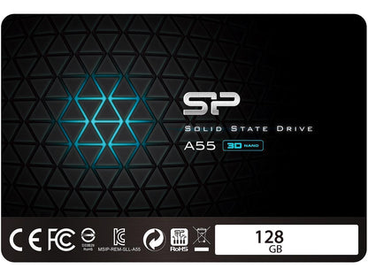 Silicon Power Ace A55 2.5 128GB SATA III 3D TLC Internal Solid State Drive (SSD) SU128GBSS3A55S25AE