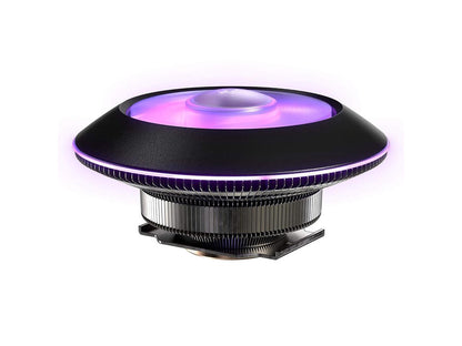 Cooler Master MasterAir G100M RGB Top Down Low Profile Mini ITX CPU Air Cooler, Copper Heat Column Base, Aluminum Fins, 92mm RGB Ring Fan, RGB Lighting for AMD Ryzen/Intel LGA1200/1151