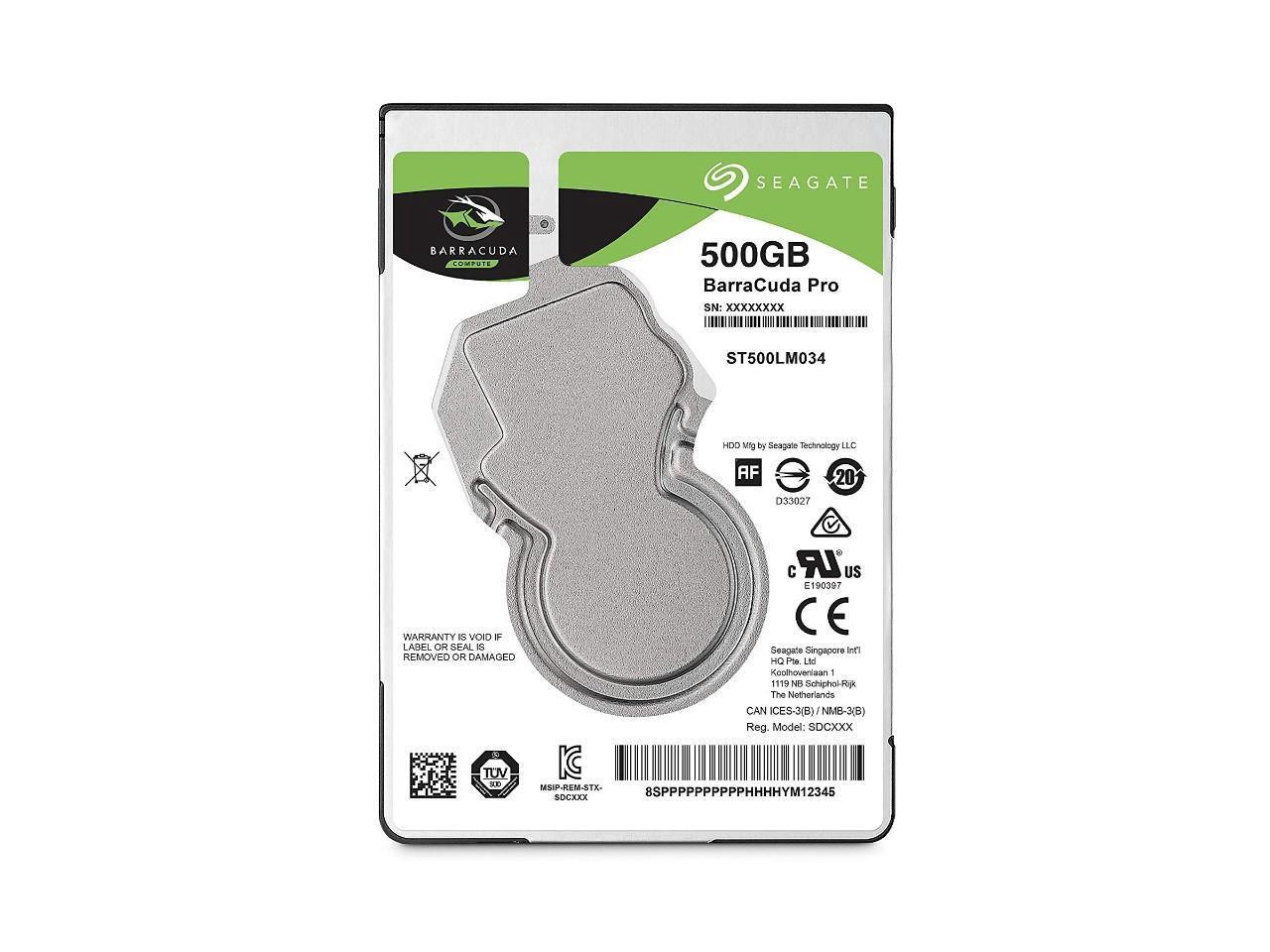 Seagate 500GB Barracuda Pro SATA 6Gb/s 128MB Cache 2.5-Inch Internal Hard Drive (ST500LM034)