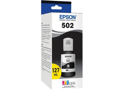 Epson T502 Black T502 EcoTank Black Auto-Stop Ink Bottle (et-2700 et-2750 et-3700 et-3750 et-4750) Ink