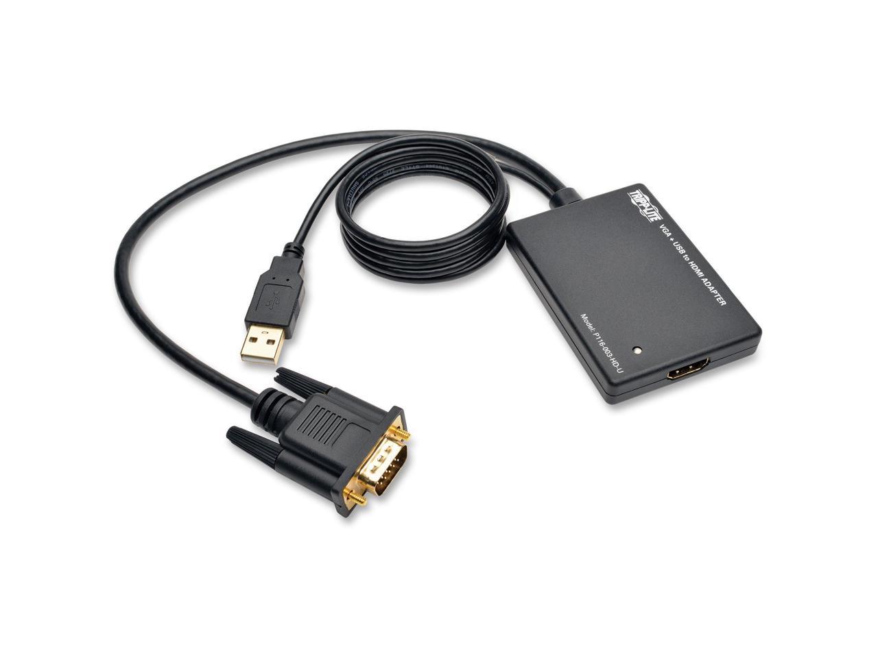 Tripp Lite P116-003-HD-U VGA to HDMI Converter/Adapter with USB Audio and Power, 1080p