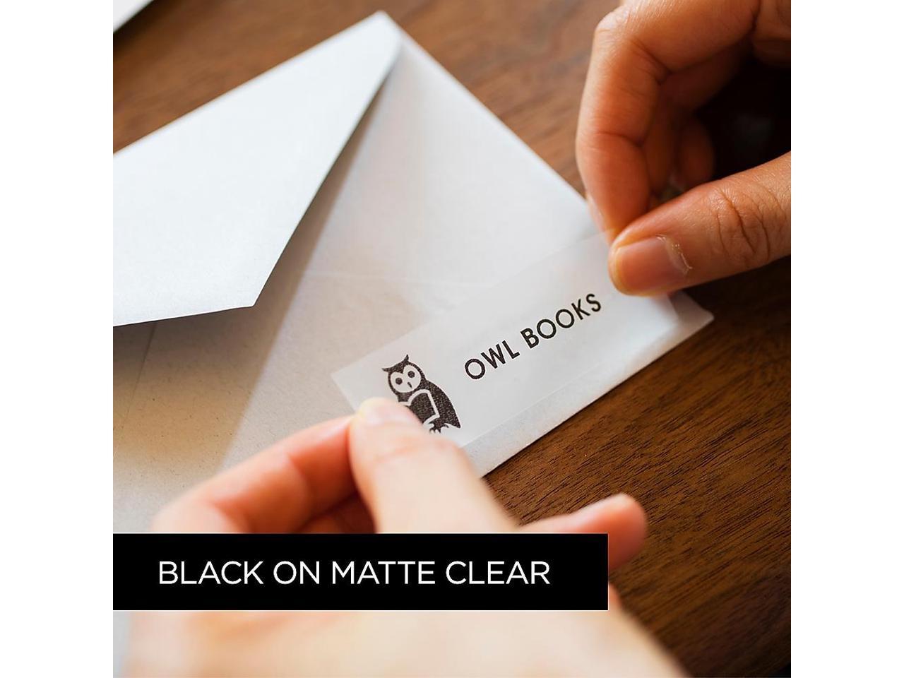 Brother TZeM51 Black Print on Premium Matte Clear Laminated Tape for P-touch Label Maker, 24.00 mm (0.94â€?) wide x 8.00 m (26.20 ft.) long
