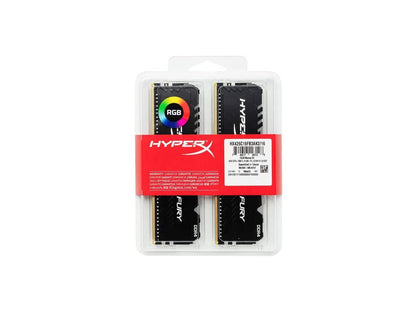 HyperX Fury RGB 16GB (2 x 8GB) DDR4 3466MHz Non ECC Memory RAM DIMM HX434C16FB3AK2/16