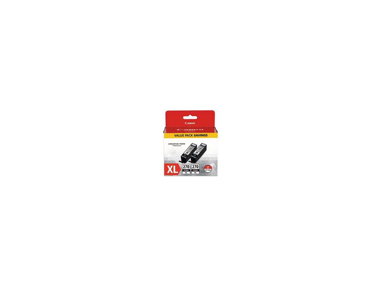 Canon PGI-270 XL High Yield Ink Cartridge - Dual Pack - Pigmented Black