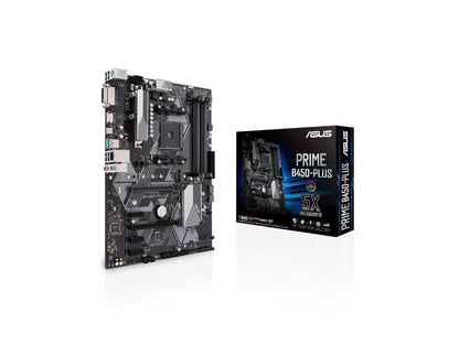 ASUS PRIME B450-PLUS - Motherboard - ATX - Socket AM4 - AMD B450 - USB 3.1 Gen 1, USB 3.1 Gen 2, USB-C Gen1 - Gigabit LA