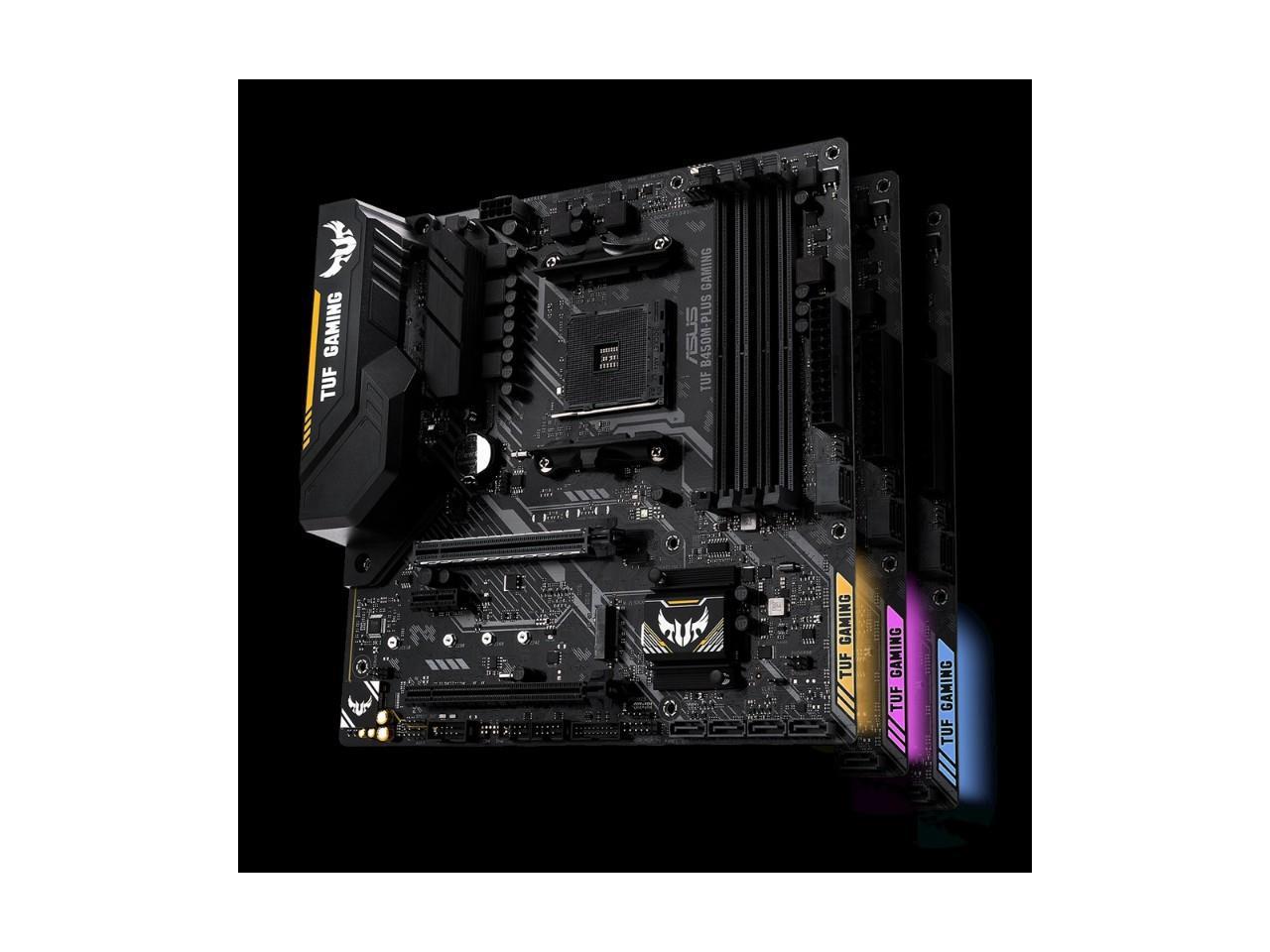 ASUS TUF B450M-PLUS GAMING - Motherboard - micro ATX - Socket AM4 - AMD B450 - USB 3.1 Gen 1, USB 3.1 Gen 2, USB-C Gen1