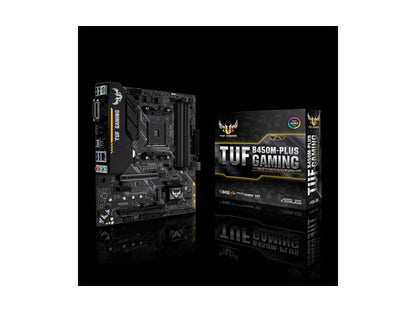 ASUS TUF B450M-PLUS GAMING - Motherboard - micro ATX - Socket AM4 - AMD B450 - USB 3.1 Gen 1, USB 3.1 Gen 2, USB-C Gen1