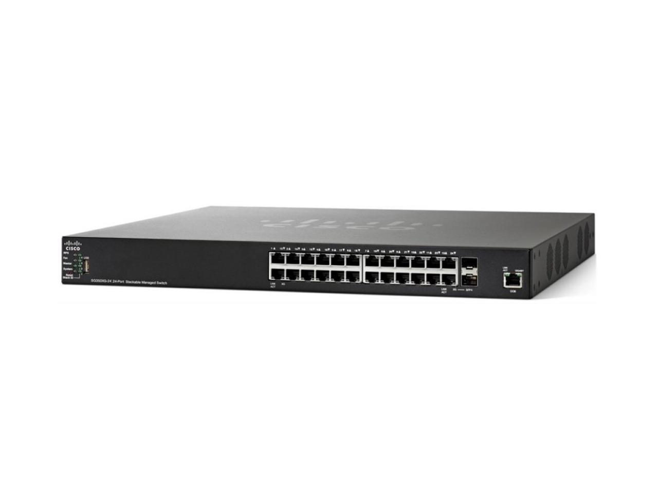 CISCO SG350X-24P-K9-UK Managed Switch - 24 Ports - Managed - Rack-Mountable