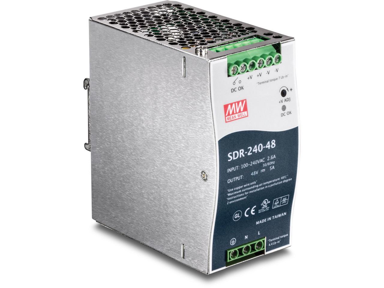 TRENDnet TI-S24048 DIN Rail 48V 240W Power Supply for TI-PG80