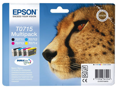 Epson T0715 Black, Yellow, Cyan, Magenta Ink Cartridge