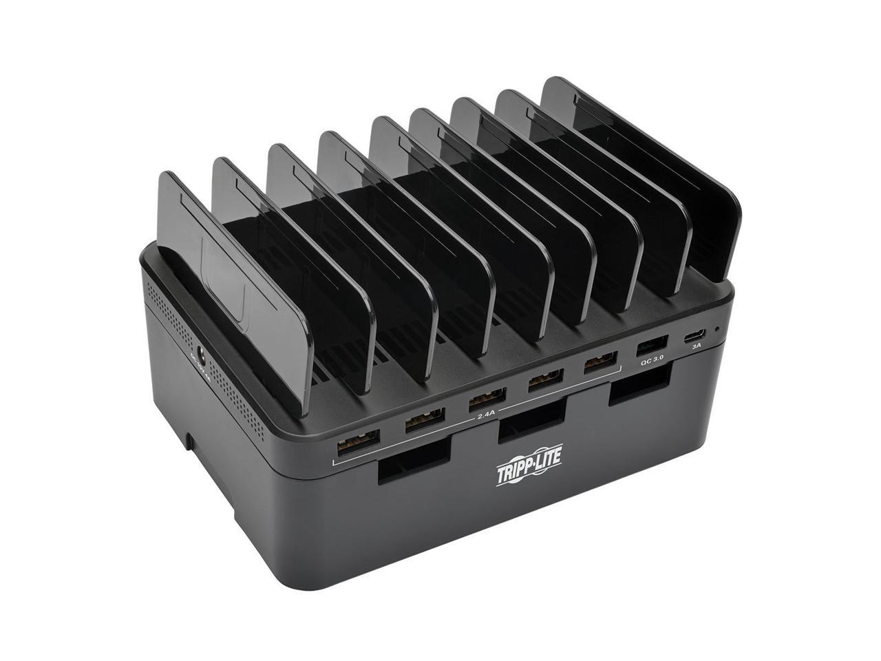 Tripp Lite U280-007-CQC-ST 7-Port Usb Charging Station Hub With Quick Charge 3.0, Usb-C Port, Device Storage, 5V 4A (60W) Usb Charge Output - Power Adapter - 60 Watt - 4 A - 7 Output Connectors (6 X