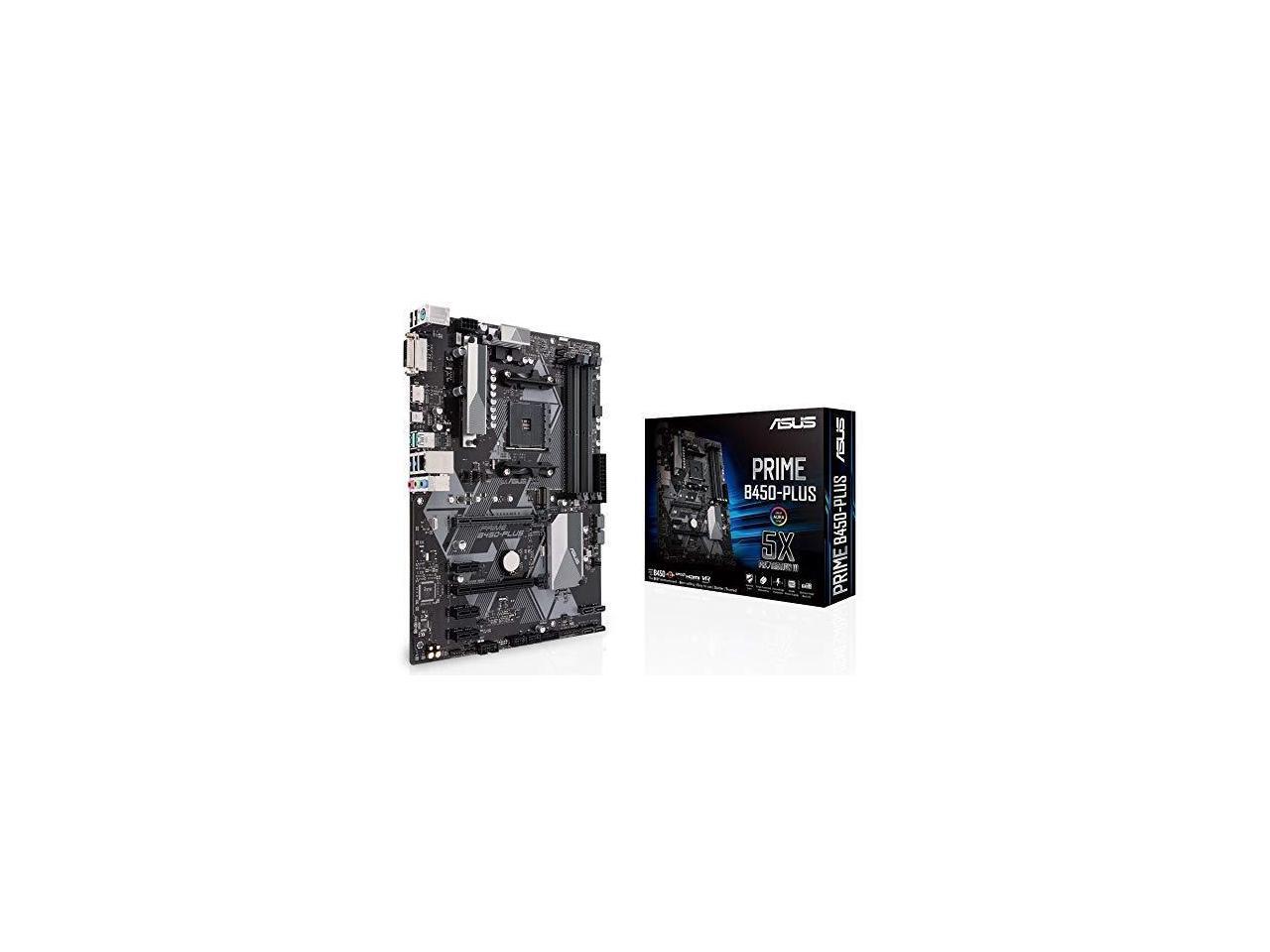 ASUS PRIME B450-PLUS - Motherboard - ATX - Socket AM4 - AMD B450 - USB 3.1 Gen 1, USB 3.1 Gen 2, USB-C Gen1 - Gigabit LA