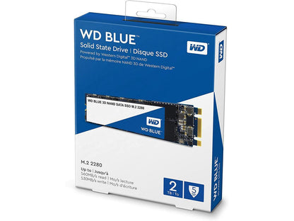 WD Blue 3D NAND 2TB Internal SSD - SATA III 6Gb/s M.2 2280 Solid State Drive - WDS200T2B0B