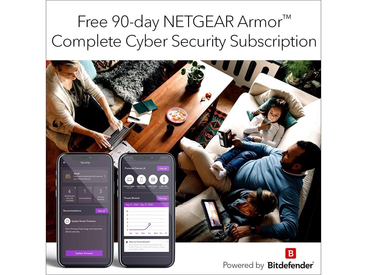 Netgear Nighthawk AX6 Wi-Fi 6 IEEE 802.11ax Cable Modem/Wireless Router CAX30S100NAS