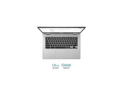 ASUS C424MA 14 4GB, 64GB Chromebook; 14" Full HD, Intel Celeron N4020, 4GB RAM, 64GB eMMC, Silver, Chrome OS, C424MA-WH44F