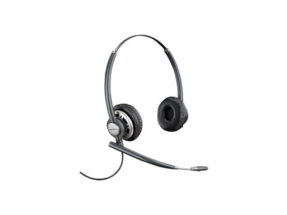 Plantronics HW720 Binaural Headset - Stereo - Wired - Over-the-head - Binaural - Circumaural - Noise Cancelling Microphone - Black