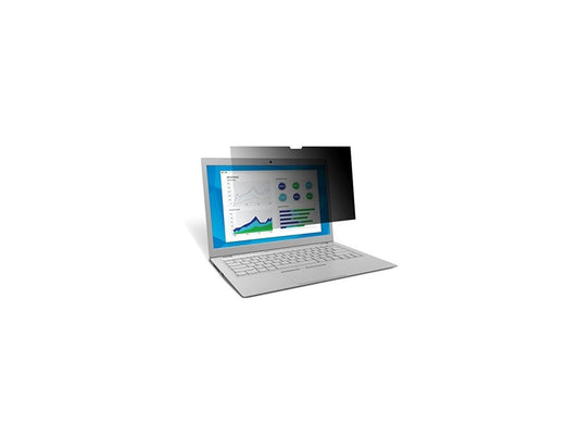 3M Privacy Screen Filter Black - For 13.3" Widescreen Notebook - 16:10 - Dust Resistant, Scratch