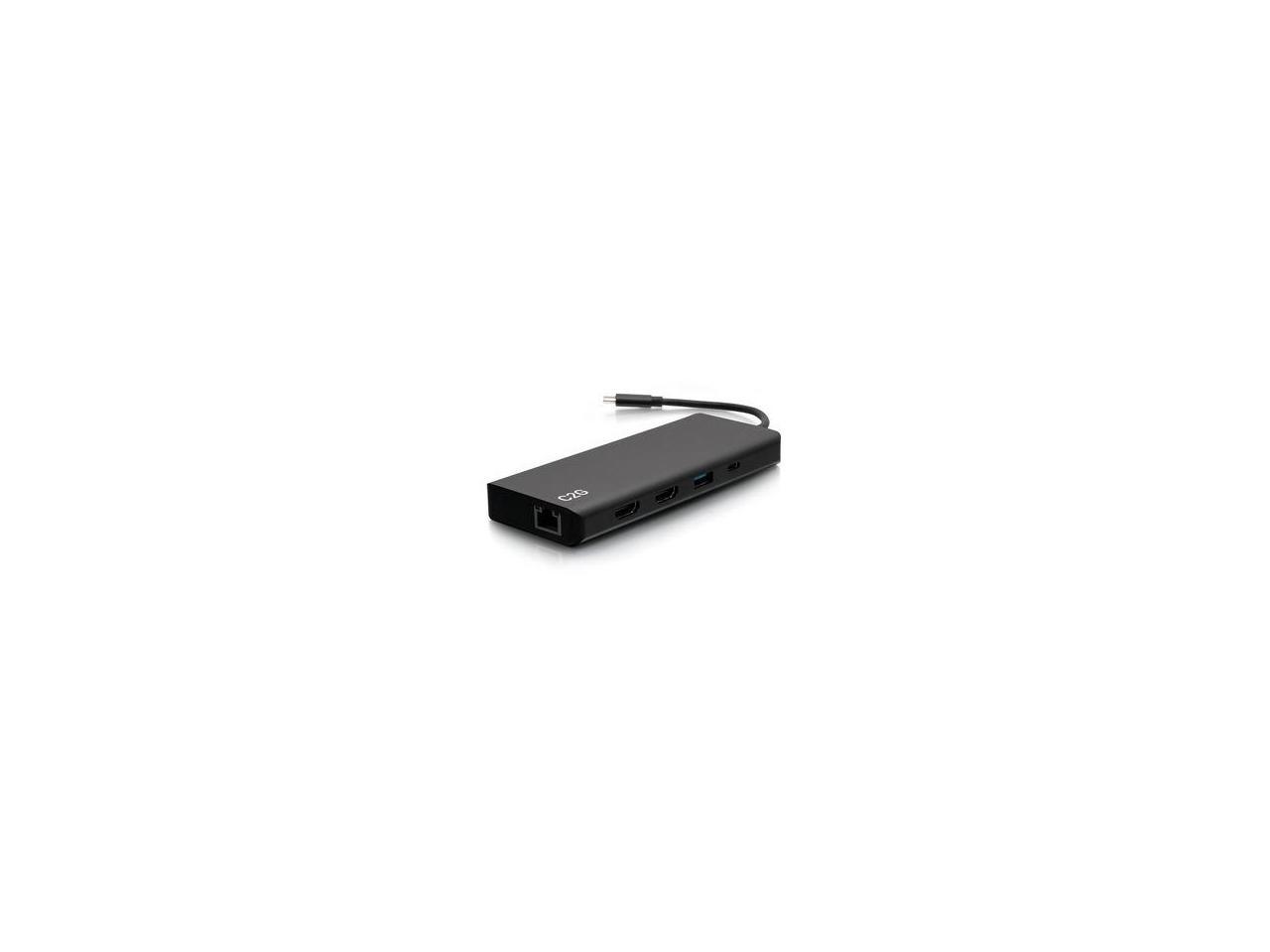 C2G 4K USB C Dual Monitor Dock with Power HDMI Ethernet USB 3.5mm & 60W C2G54487