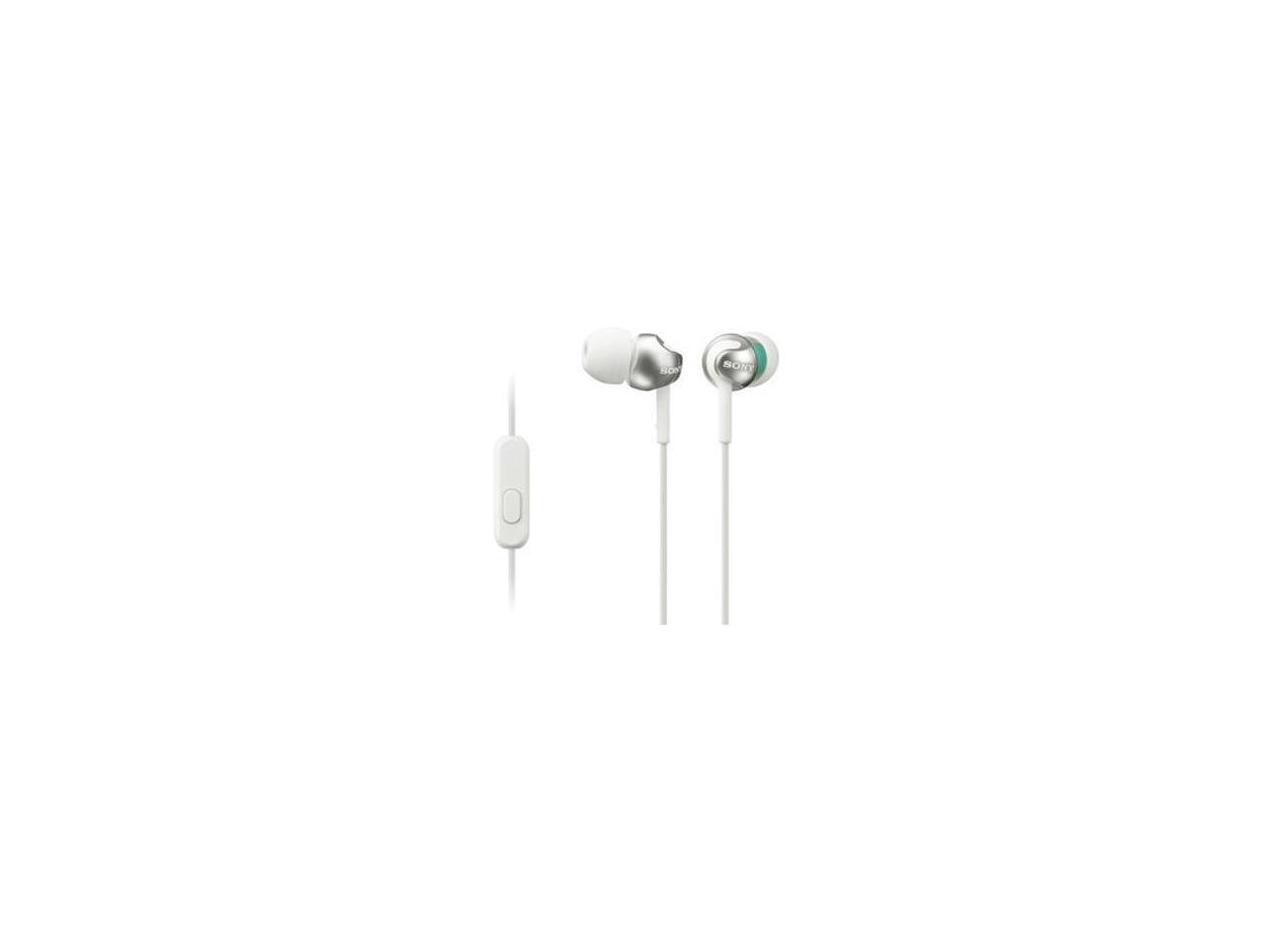 Sony Mdrex110ap/w Ex Monitor In-ear Headphones With Microphone (white)
