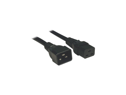 Tripp Lite Heavy-Duty Power Extension Cord, 15A, 14 AWG (IEC-320-C19 to IEC-320-C20), 3 ft. (1 m) (P036-003-15A)