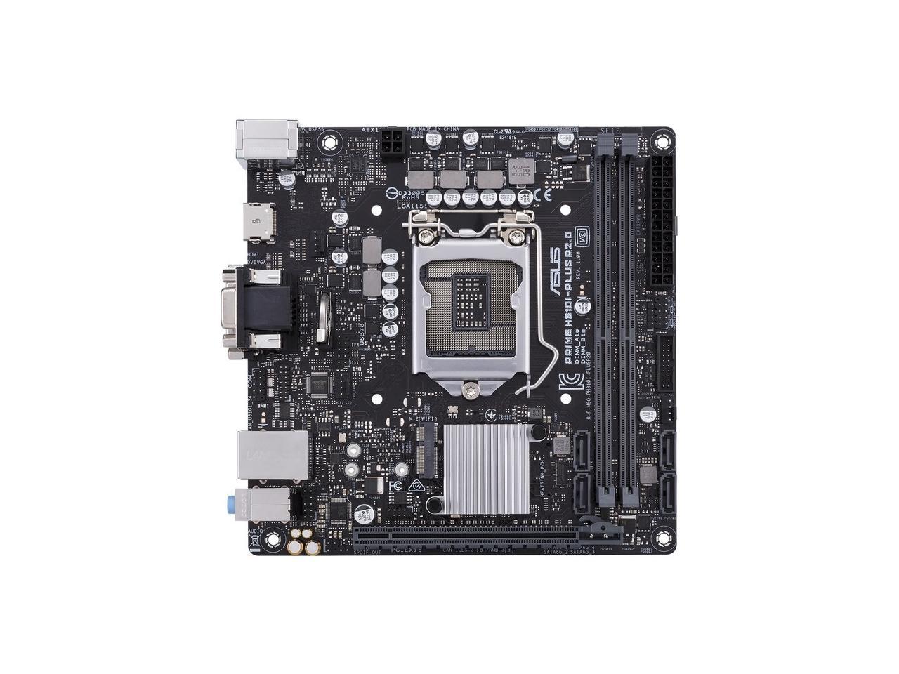 ASUS Prime H310I-PLUS R2.0/CSM LGA 1151 Intel H310 SATA 6Gb/s Mini ITX Intel Motherboard