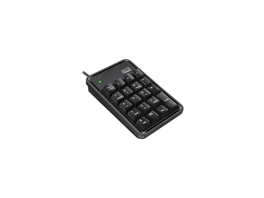 Adesso 19-Key Usb Numeric Keypad ,Built-In 3-Port Usb Hubs , Durable Mechnical