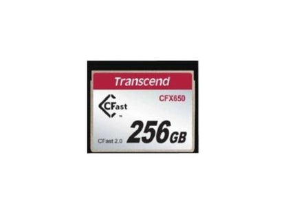 Transcend 256 GB CFast Card - 500 MB/s Read - 250 MB/s Write - 650x Memory Speed - 3 Year Warranty