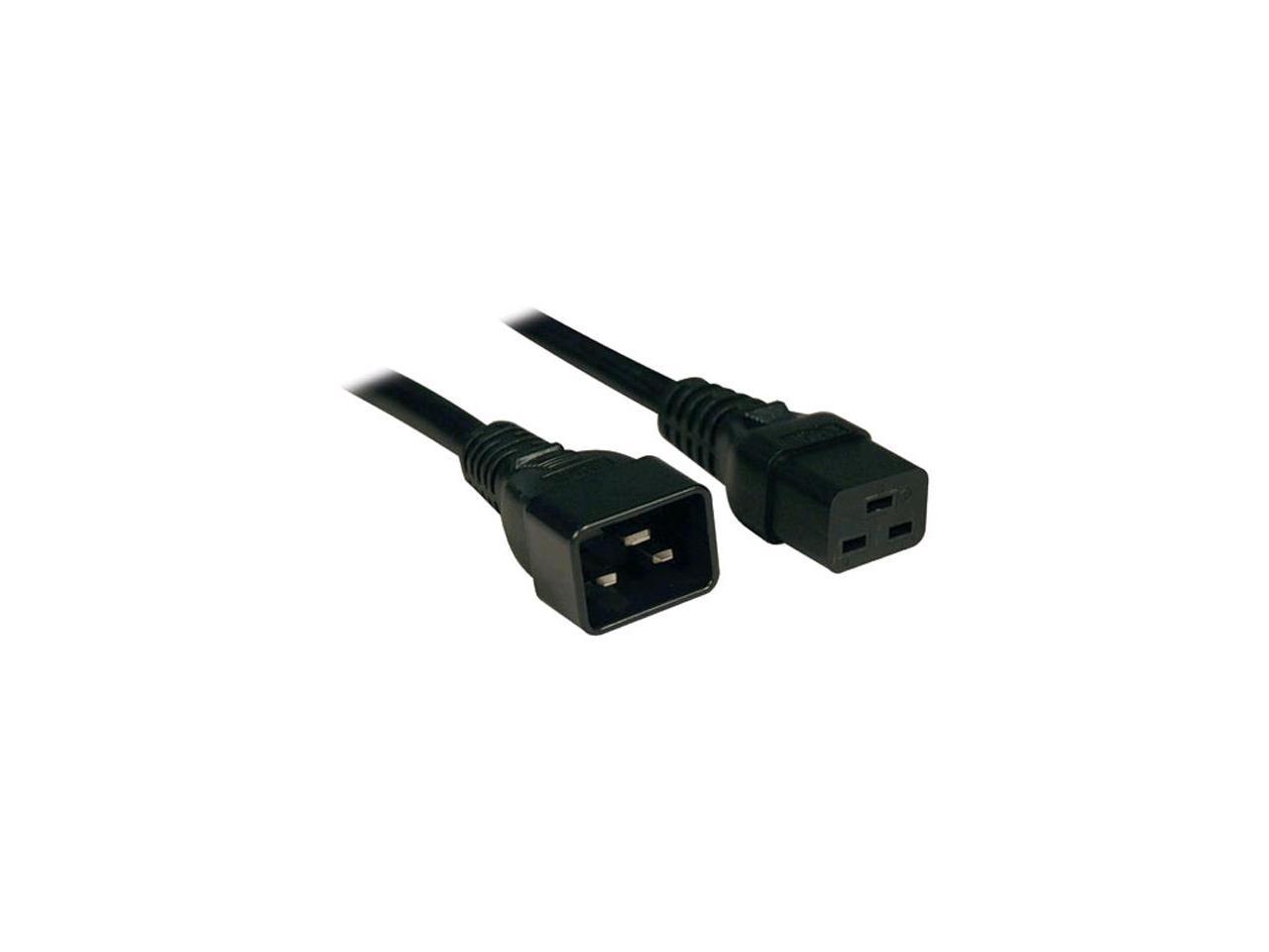Tripp Lite Heavy-Duty Power Extension Cord, 15A, 14 AWG (IEC-320-C19 to IEC-320-C20), 3 ft. (1 m) (P036-003-15A)