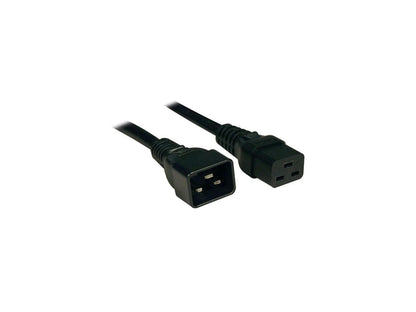 Tripp Lite Heavy-Duty Power Extension Cord, 15A, 14 AWG (IEC-320-C19 to IEC-320-C20), 3 ft. (1 m) (P036-003-15A)