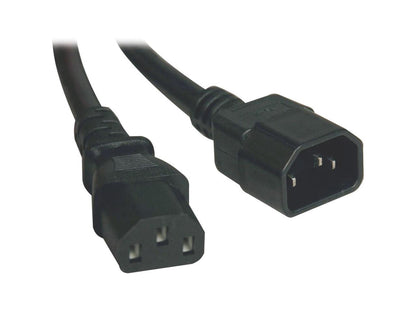 Tripp Lite Heavy-Duty Power Extension Cord, 15A, 14AWG (IEC-320-C14 to IEC-320-C13), 3-ft