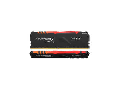 HyperX FURY RGB - DDR4 - 32 GB: 2 x 16 GB - DIMM 288-pin - 3600 MHz / PC4-28800 - CL17 - 1.35 V - unbuffered - non-ECC -