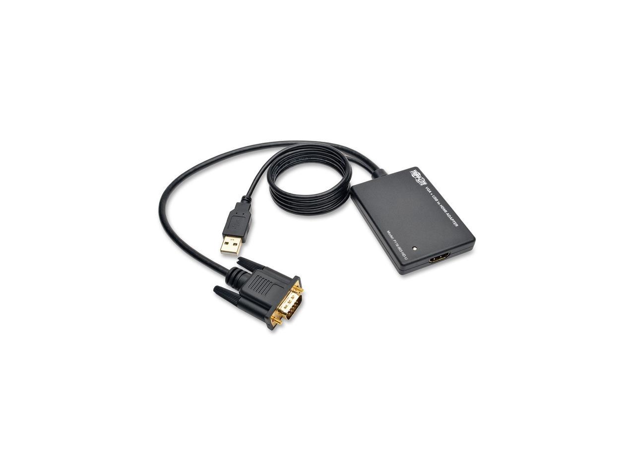 Tripp Lite P116-003-HD-U VGA to HDMI Converter/Adapter with USB Audio and Power, 1080p