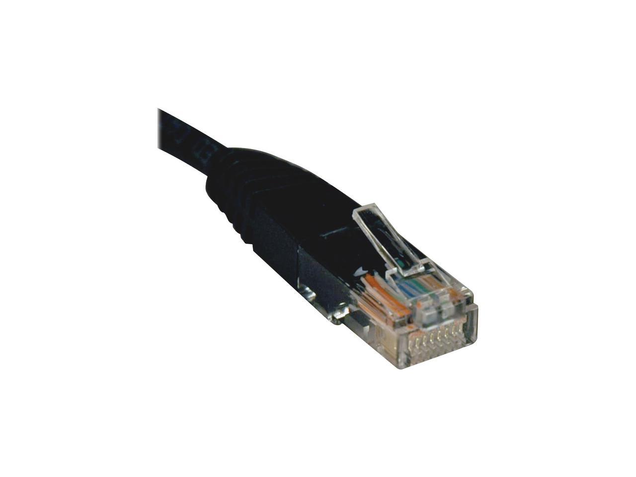 TRIPP LITE N002-007-BK 7 ft. Cat 5E Black Cat5e 350MHz Molded Patch Cable