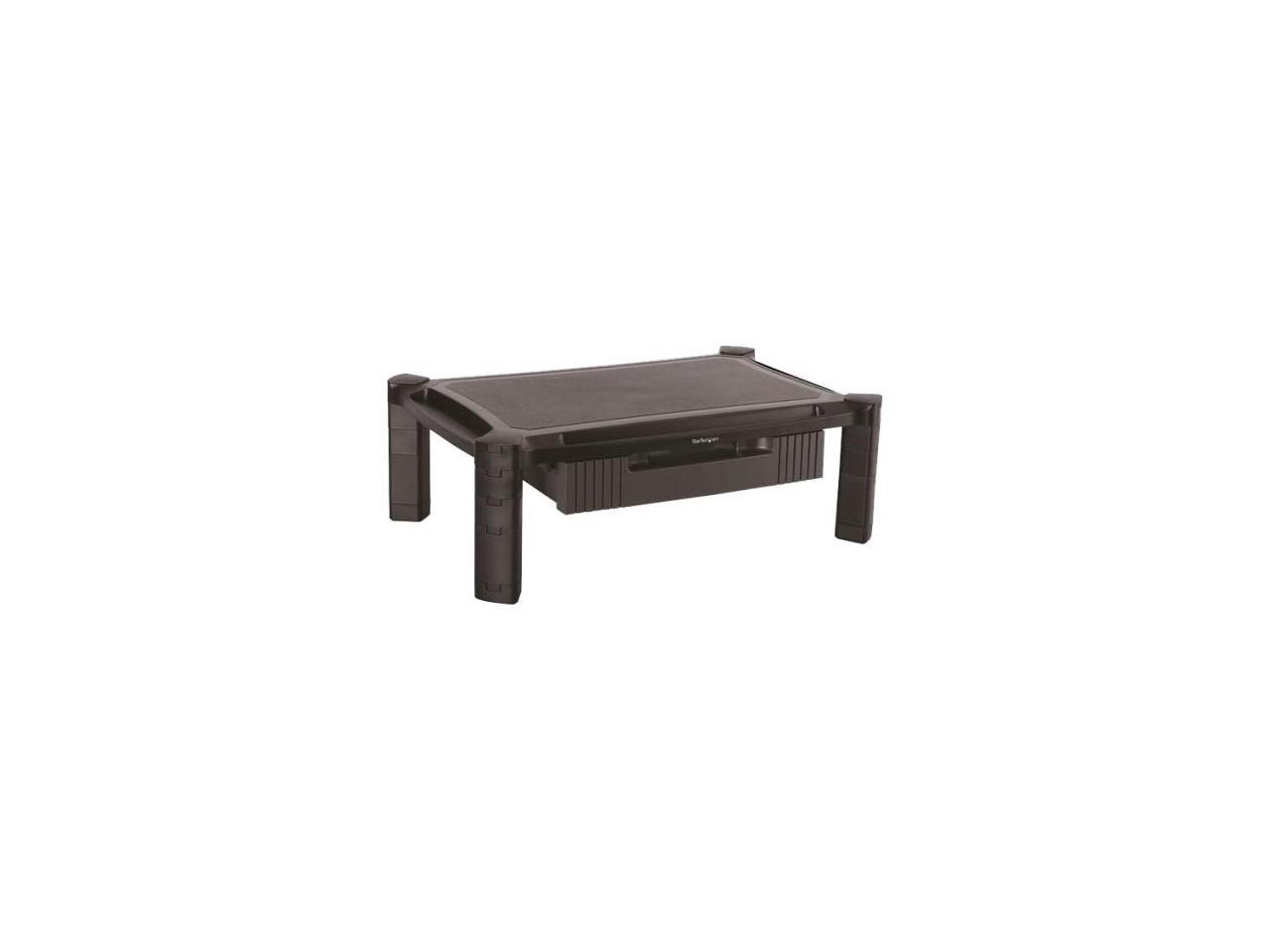 StarTech MONSTADJDL Adjustable Monitor Riser - Large - Drawer - Monitors up to 32" - Adjustable Height - Desk Monitor Stand