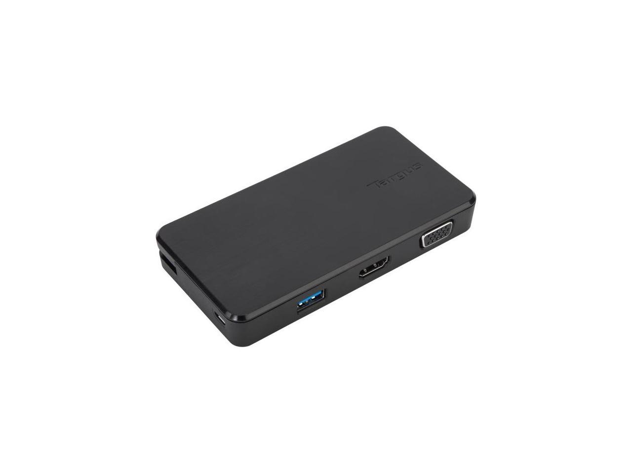Targus VersaLink Universal Dual Video Travel Dock - TAA Compliant - for Notebook/Tablet PC/Desktop PC - USB 3.0 - 2 x USB Ports - 2 x USB 3.0 - Network (RJ-45) - HDMI - VGA - Wired - TAA Compliant